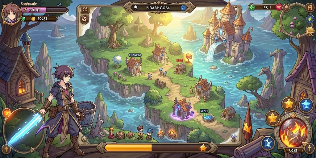 Screenshot menunjukkan tampilan grafis yang menawan.